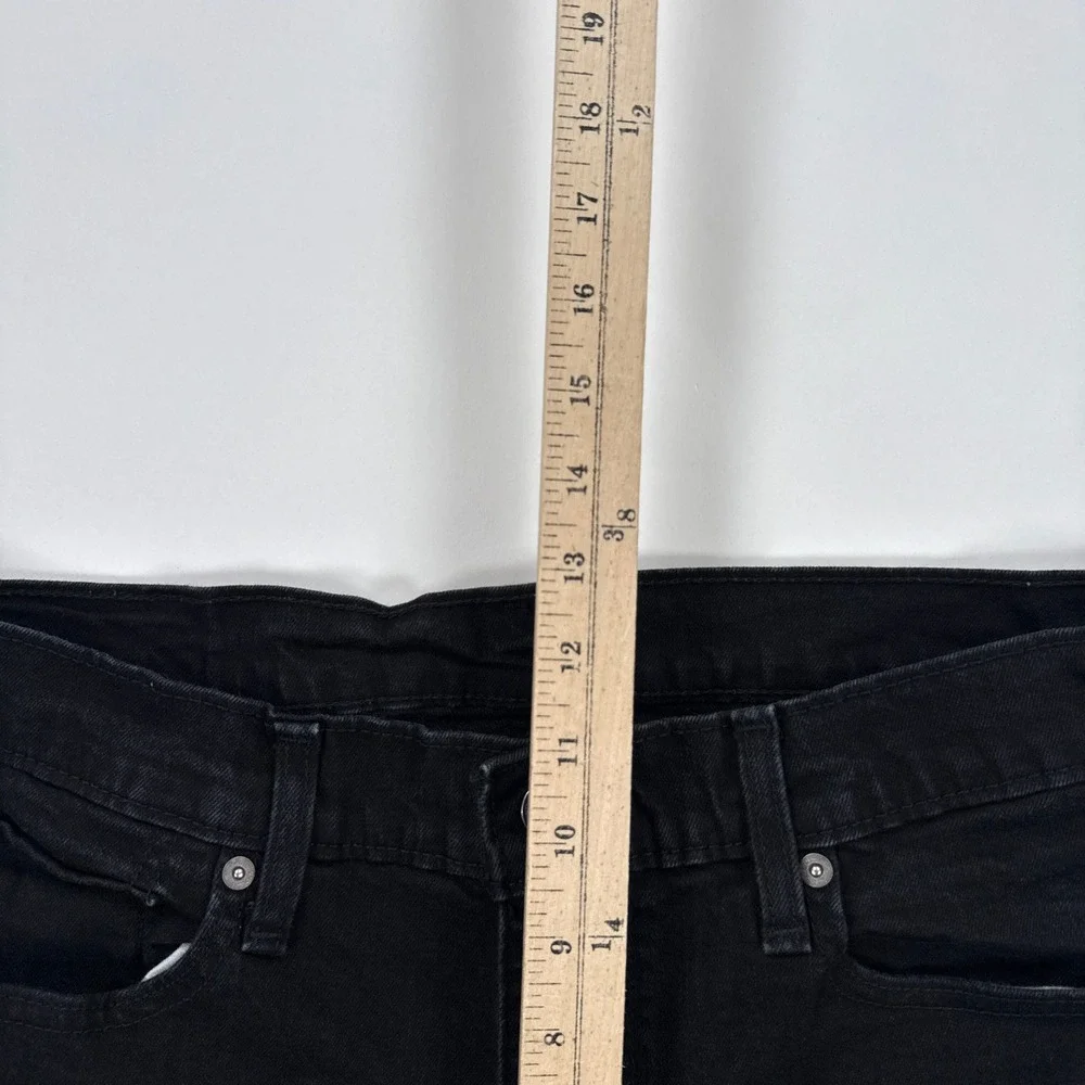 Levis Mens 511 Slim Fit Jeans 36x30 Black Stretch Denim Minimalist Streetwear